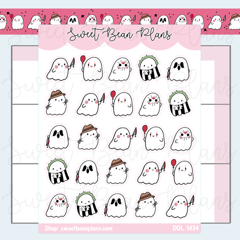 Killer Ghosts Vinyl Planner Stickers | Ddl 1434