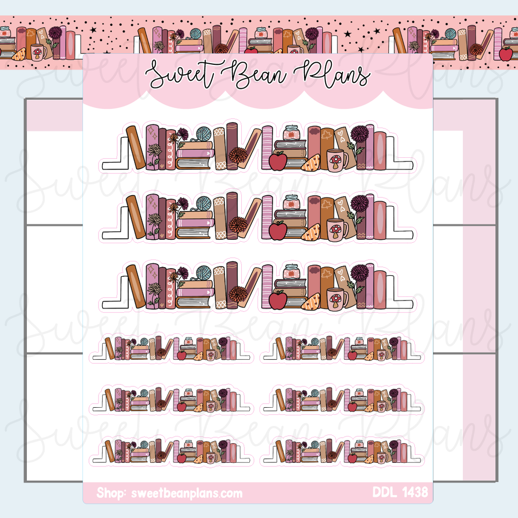 November 2025 Bookshelf Vinyl Planner Stickers | Ddl 1438