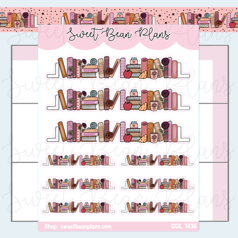 November 2025 Bookshelf Vinyl Planner Stickers | Ddl 1438