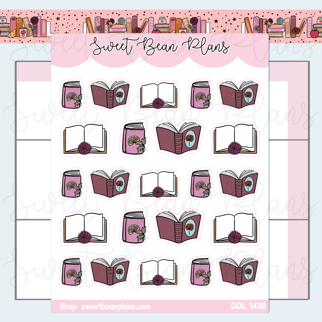 November 2025 Books Vinyl Planner Stickers | Ddl 1439