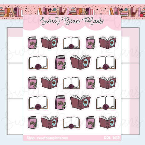 November 2025 Books Vinyl Planner Stickers | Ddl 1439