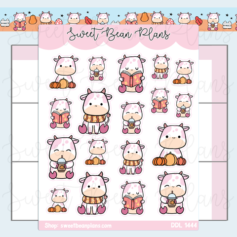 Pumpkin Cows Vinyl Planner Stickers | Ddl 1444