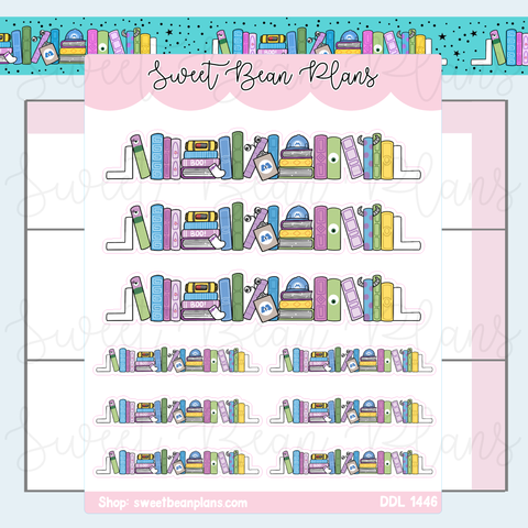 Monsters Bookshelf Vinyl Planner Stickers | Ddl 1446