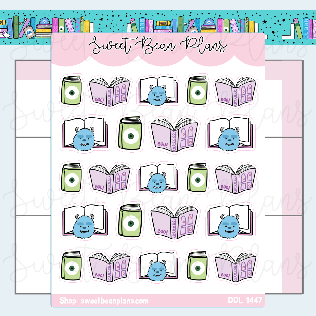 Monster Books Vinyl Planner Stickers | Ddl 1447