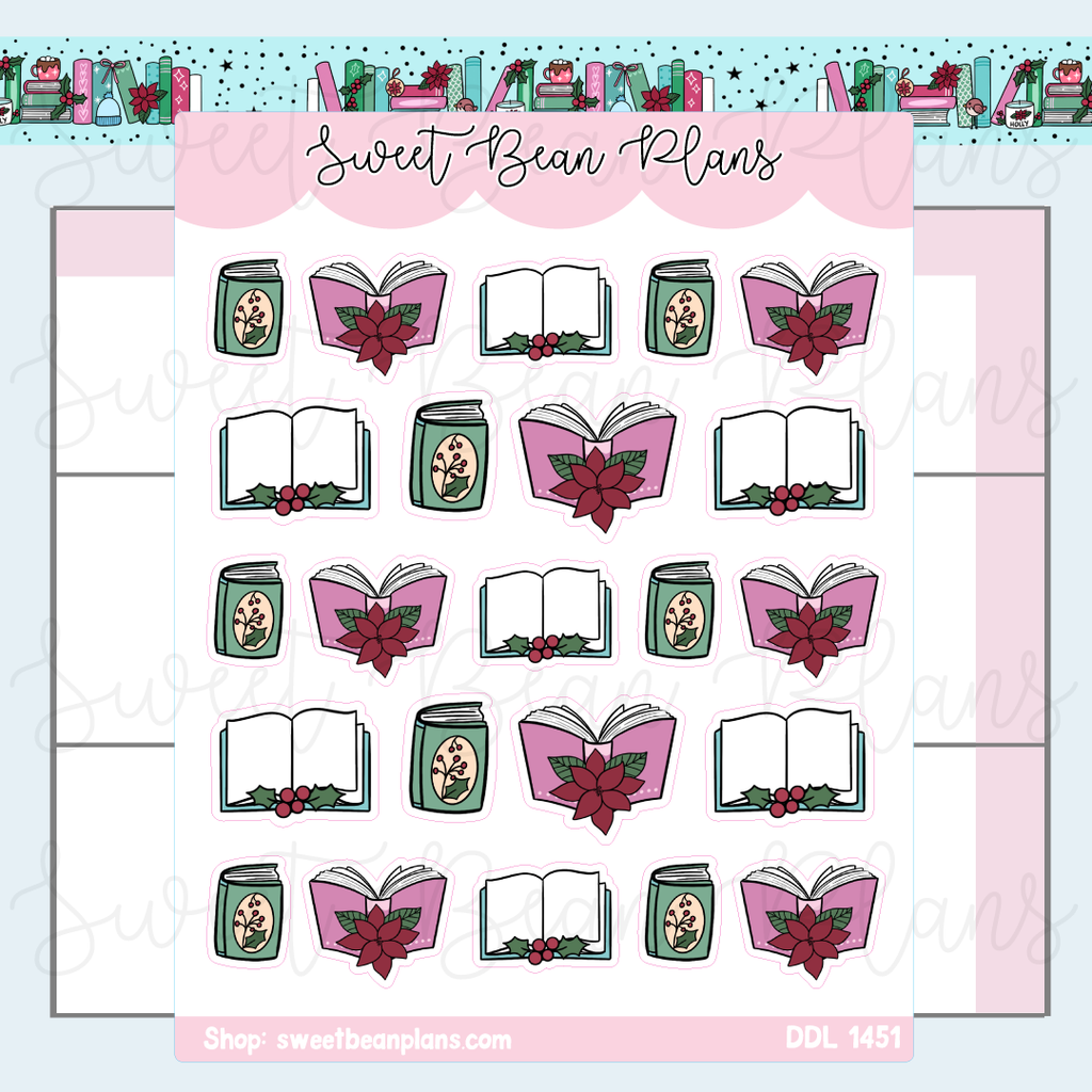 December 2025 Books Vinyl Planner Stickers | Ddl 1451