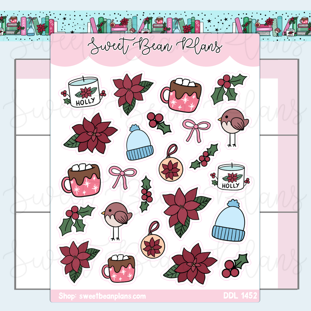 December 2025 Doodles Vinyl Planner Stickers | Ddl 1452