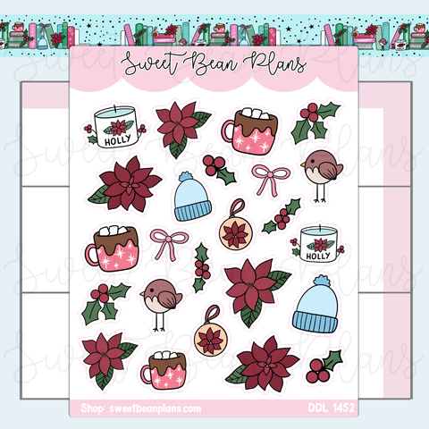 December 2025 Doodles Vinyl Planner Stickers | Ddl 1452