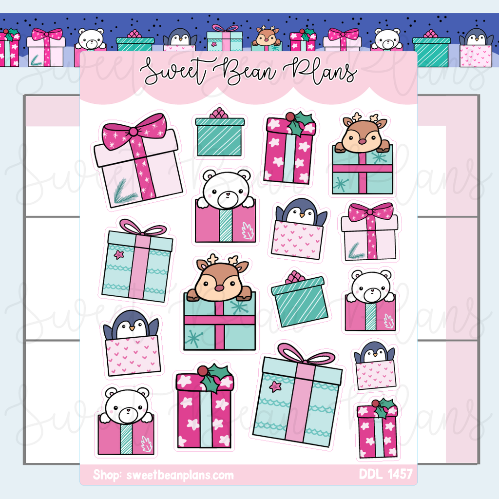 Winter Gifts Vinyl Planner Stickers | Ddl 1457
