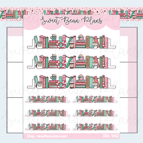 Peppermint Bookshelf 2.0 Vinyl Planner Stickers | Ddl 1462