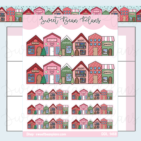 Christmas Town Vinyl Planner Stickers | Ddl 1468