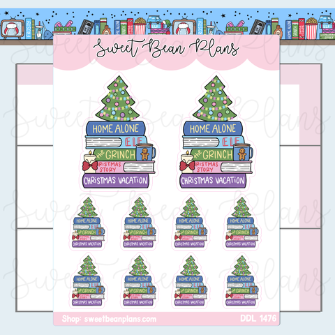 Xmas Movie Stack Vinyl Planner Stickers | Ddl 1476