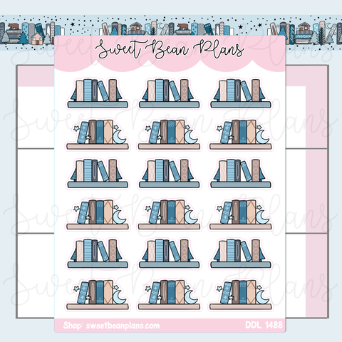 Winter Bookish Banners Vinyl Planner Stickers | Ddl 1488