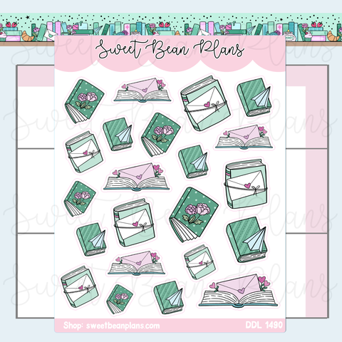 February 2026 Books Vinyl Planner Stickers | Ddl 1490