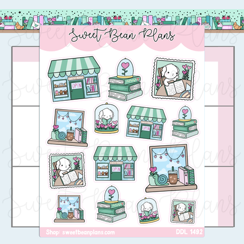 February 2026 Bookish Doodles Vinyl Planner Stickers | Ddl 1492