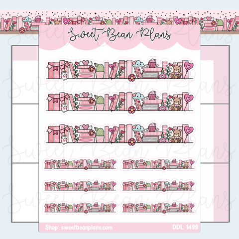Love Day Bookshelf Vinyl Planner Stickers | Ddl 1499