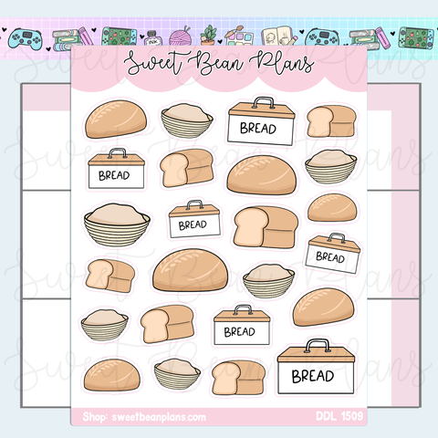 Sourdough Bread Baking Vinyl Planner Stickers | Ddl 1509