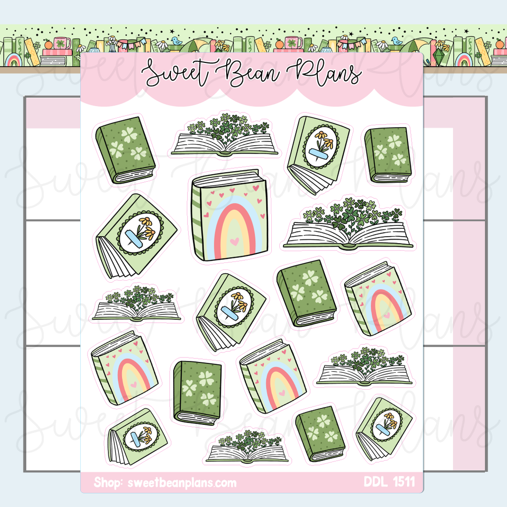 March 2026 Books Vinyl Planner Stickers | Ddl 1511