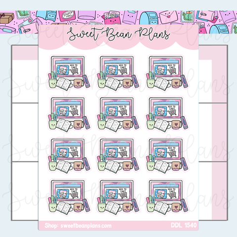 Online Shopping Desk Vinyl Planner Stickers | Ddl 1540