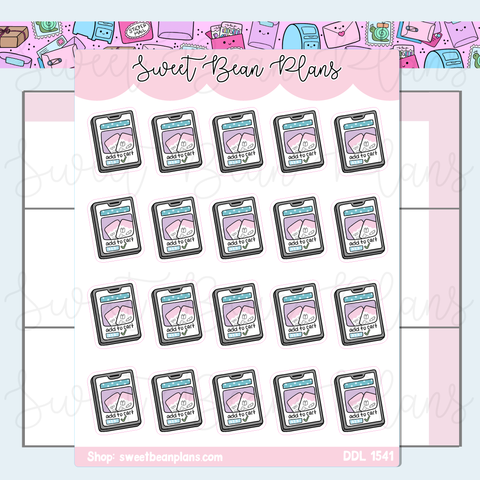 Online Shopping Phone Vinyl Planner Stickers | Ddl 1541