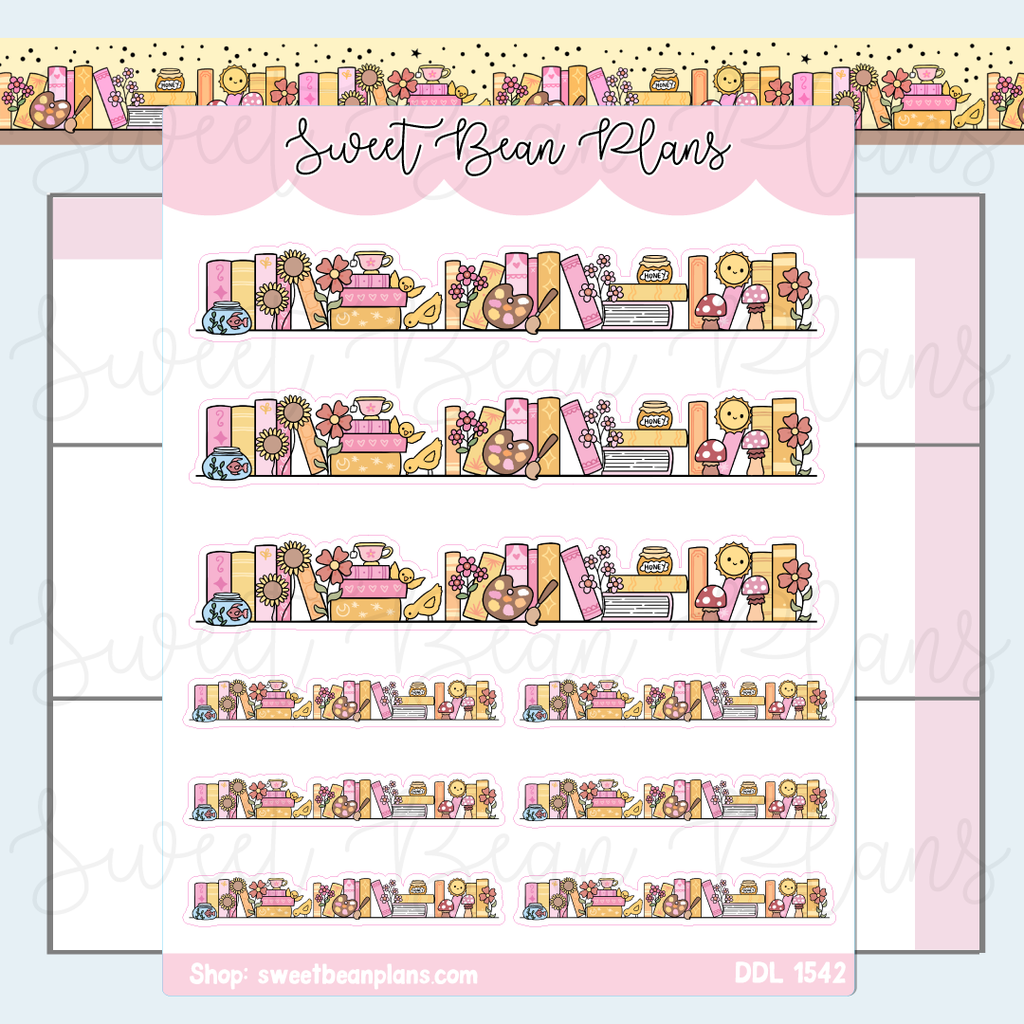 April 2026 Bookshelf Vinyl Planner Stickers | Ddl 1542