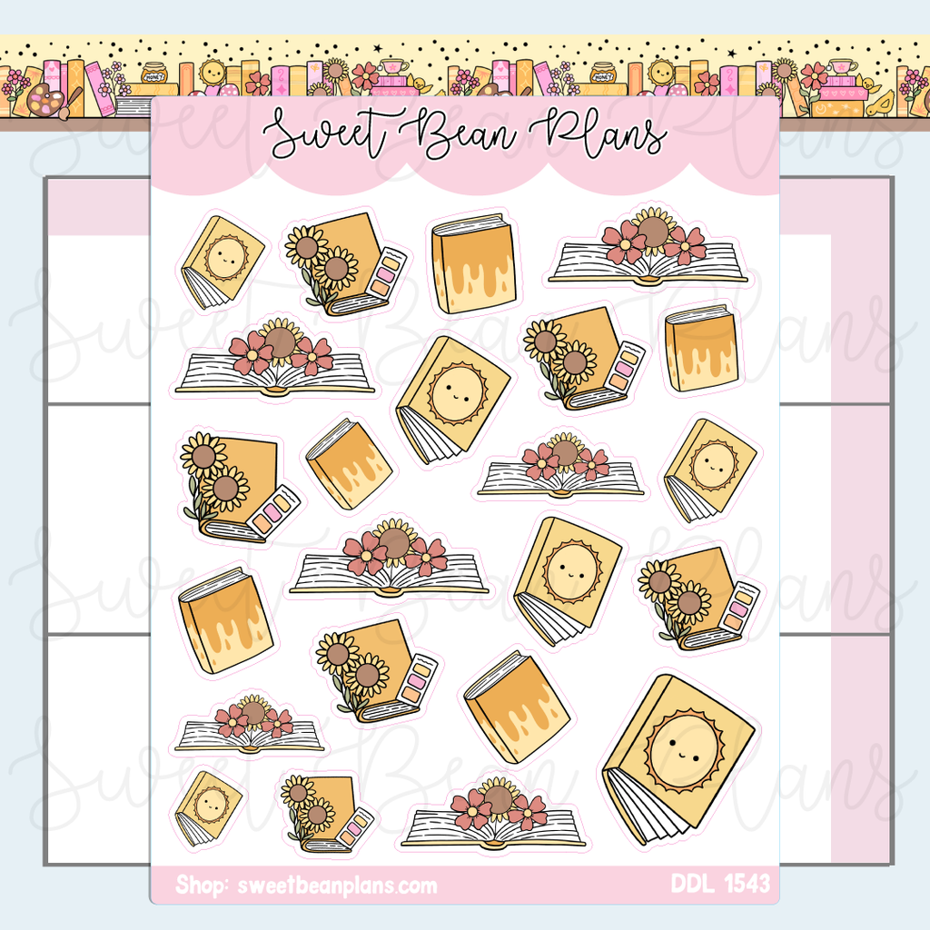 April 2026 Books Vinyl Planner Stickers | Ddl 1543