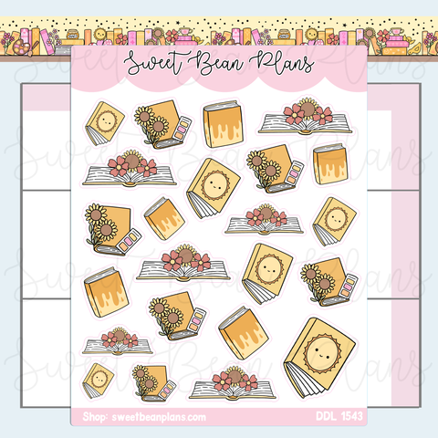 April 2026 Books Vinyl Planner Stickers | Ddl 1543