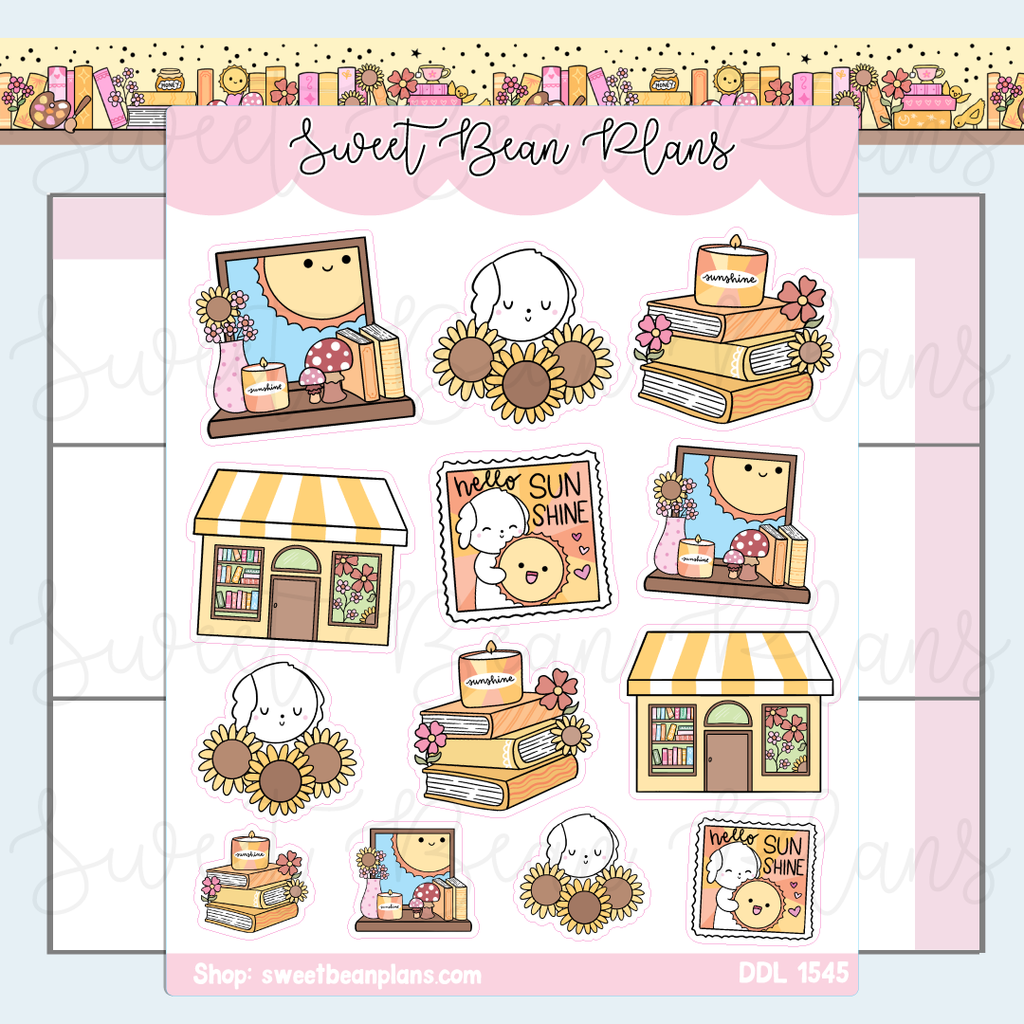 April 2026 Bookish Doodles Vinyl Planner Stickers | Ddl 1545