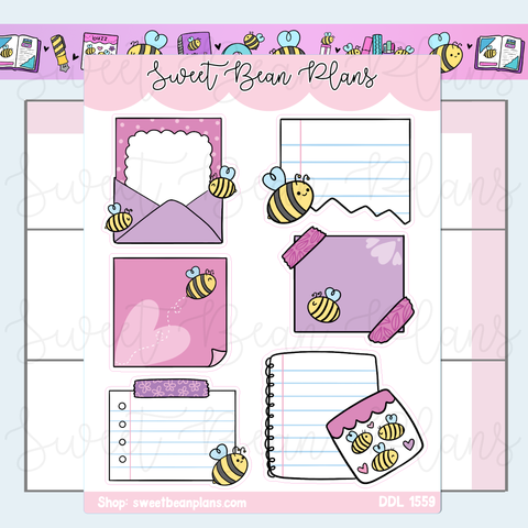 Bee Letters Vinyl Planner Stickers | Ddl 1559