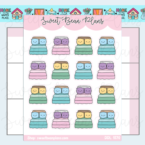 Bed Doodles Vinyl Planner Stickers | Ddl 1570
