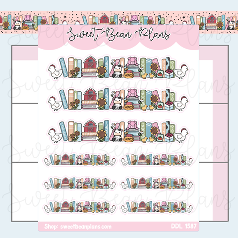 Farm Bookshelf Vinyl Planner Stickers | Ddl 1587