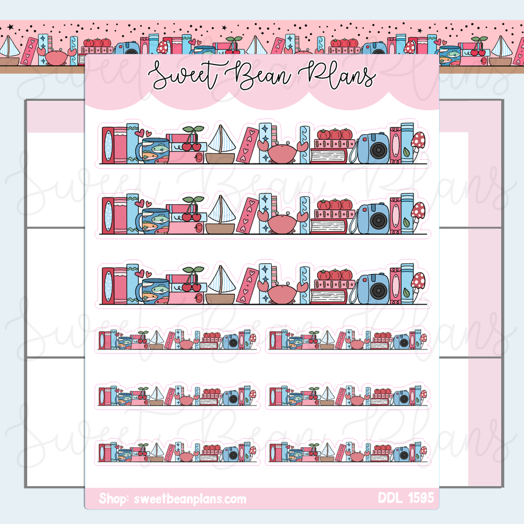 June 2026 Bookshelf Vinyl Planner Stickers | Ddl 1595