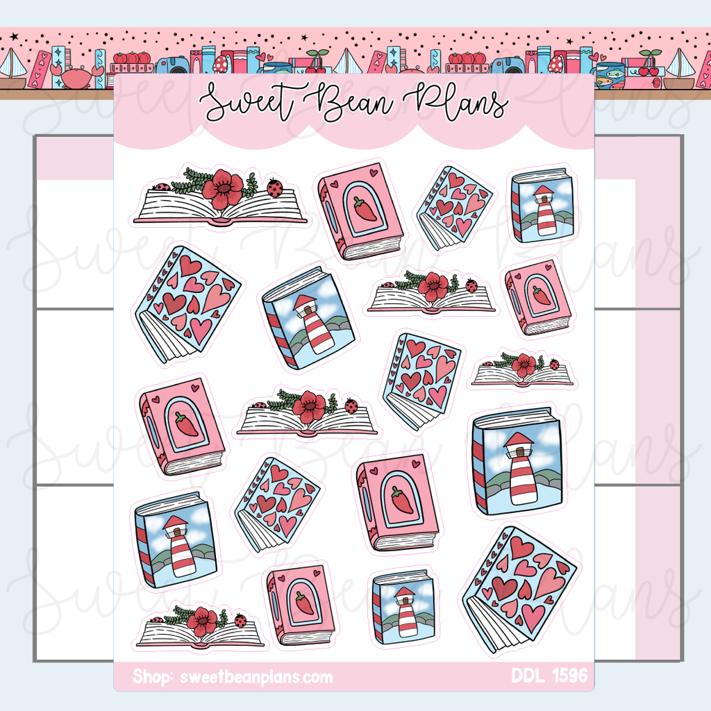June 2026 Books Vinyl Planner Stickers | Ddl 1596
