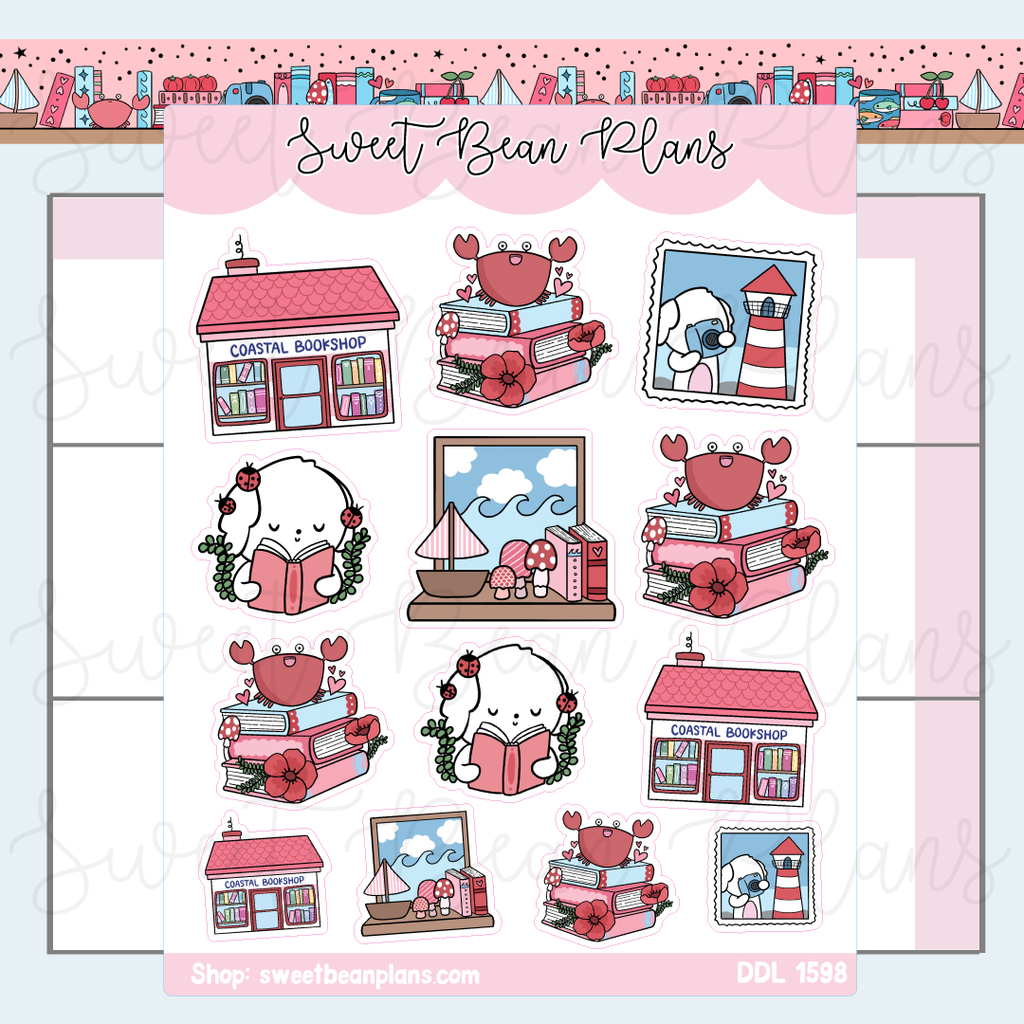 June 2026 Bookish Doodles Vinyl Planner Stickers | Ddl 1598