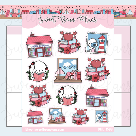 June 2026 Bookish Doodles Vinyl Planner Stickers | Ddl 1598
