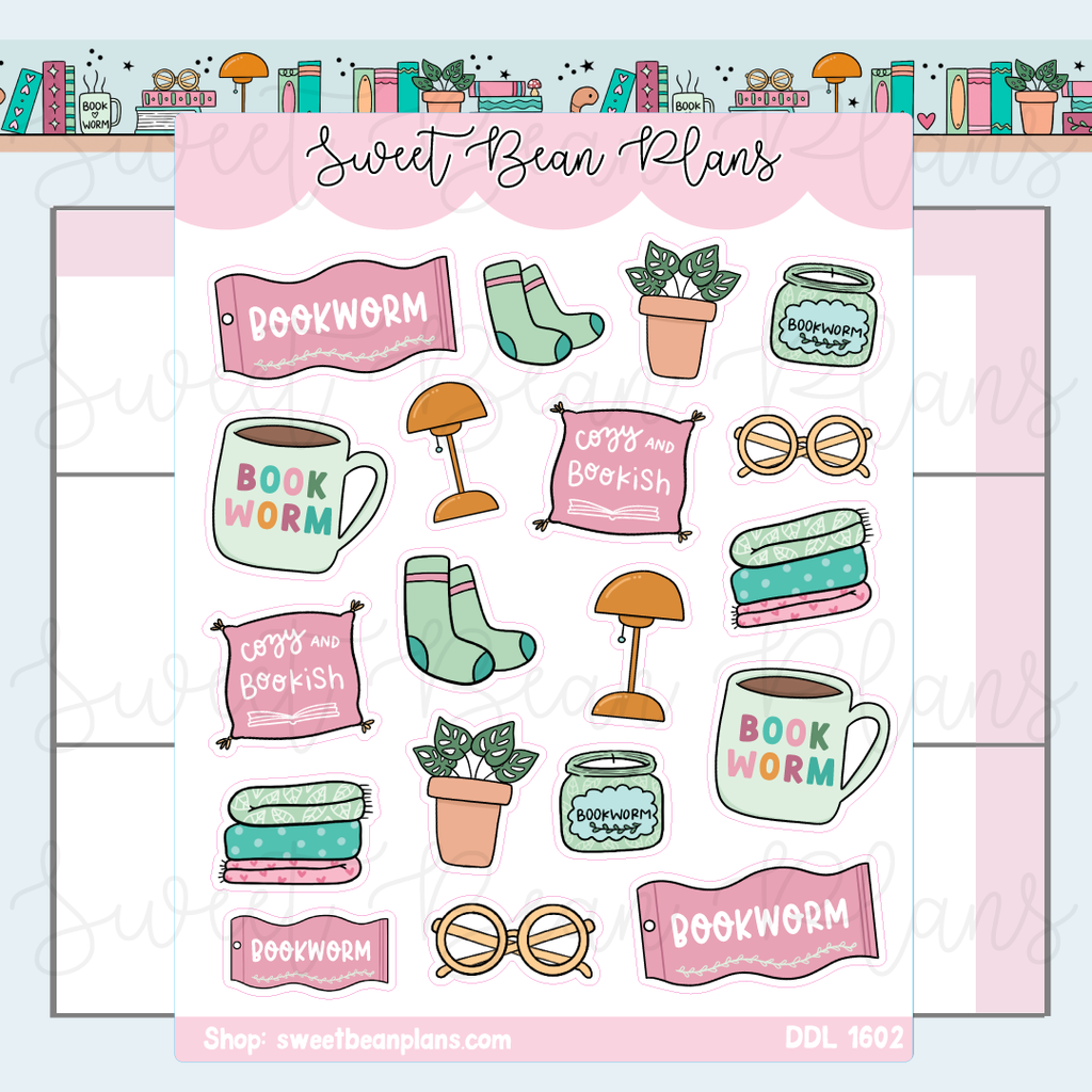 Bookworm Essentials Vinyl Planner Stickers | Ddl 1602