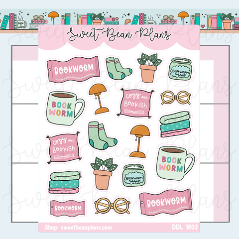 Bookworm Essentials Vinyl Planner Stickers | Ddl 1602