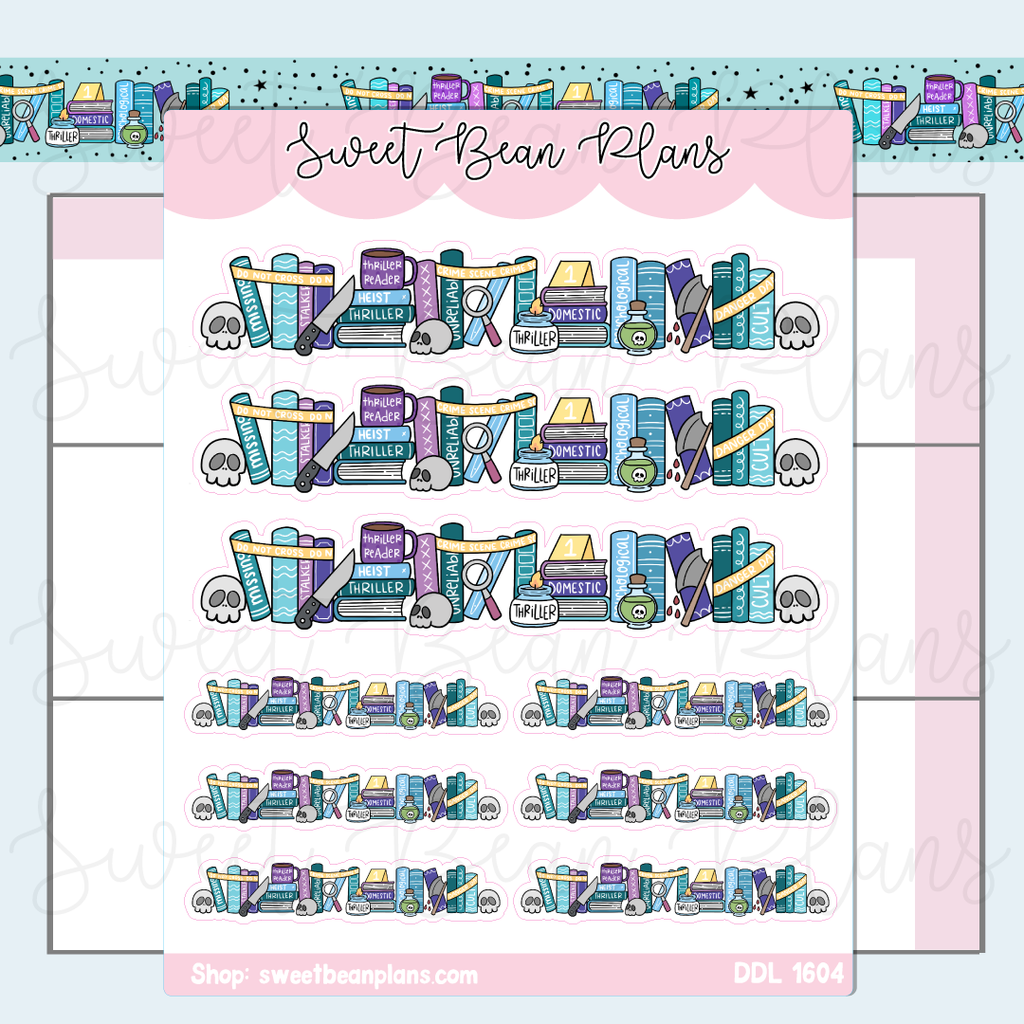Thriller 3.0 Bookshelf Vinyl Planner Stickers | Ddl 1604
