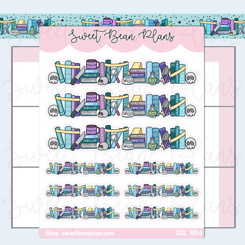Thriller 3.0 Bookshelf Vinyl Planner Stickers | Ddl 1604