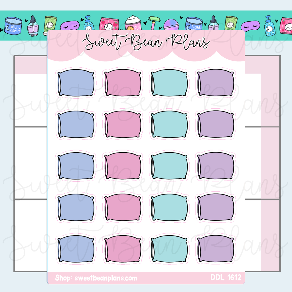 Pillow Doodles Vinyl Planner Stickers | Ddl 1612