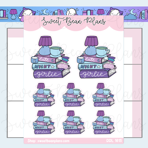 Late Night Girlie Book Vinyl Planner Stickers | Ddl 1615
