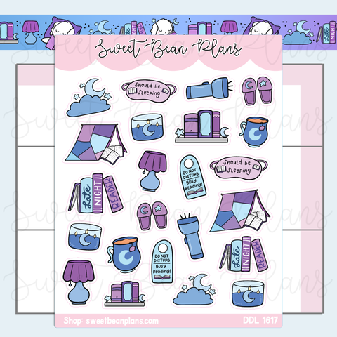 Late Night Essentials Vinyl Planner Stickers | Ddl 1617