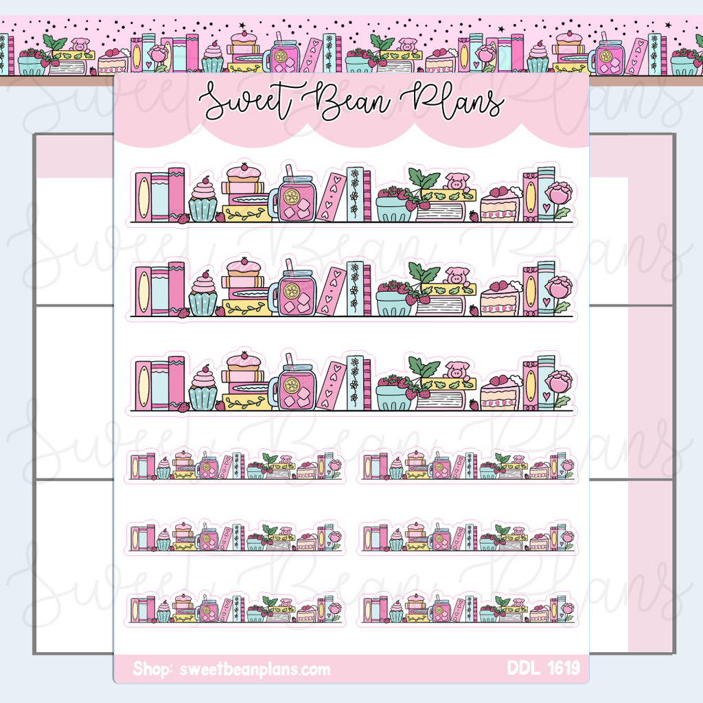 July 2026 Bookshelf Vinyl Planner Stickers | Ddl 1619