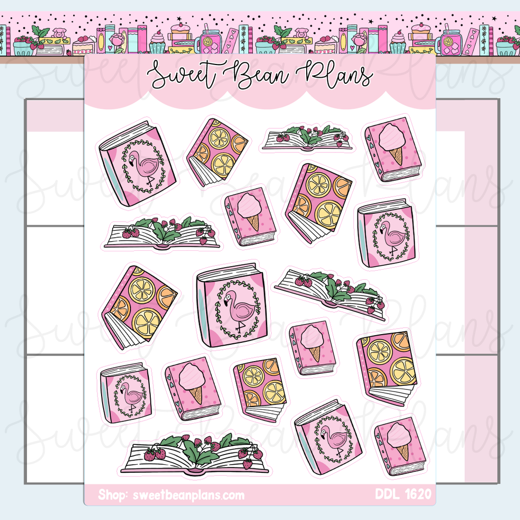 July 2026 Books Vinyl Planner Stickers | Ddl 1620