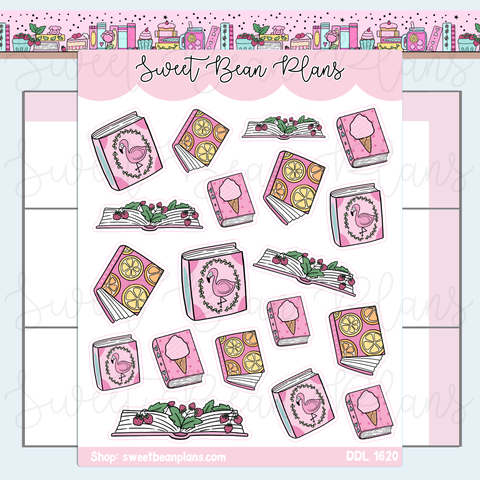 July 2026 Books Vinyl Planner Stickers | Ddl 1620