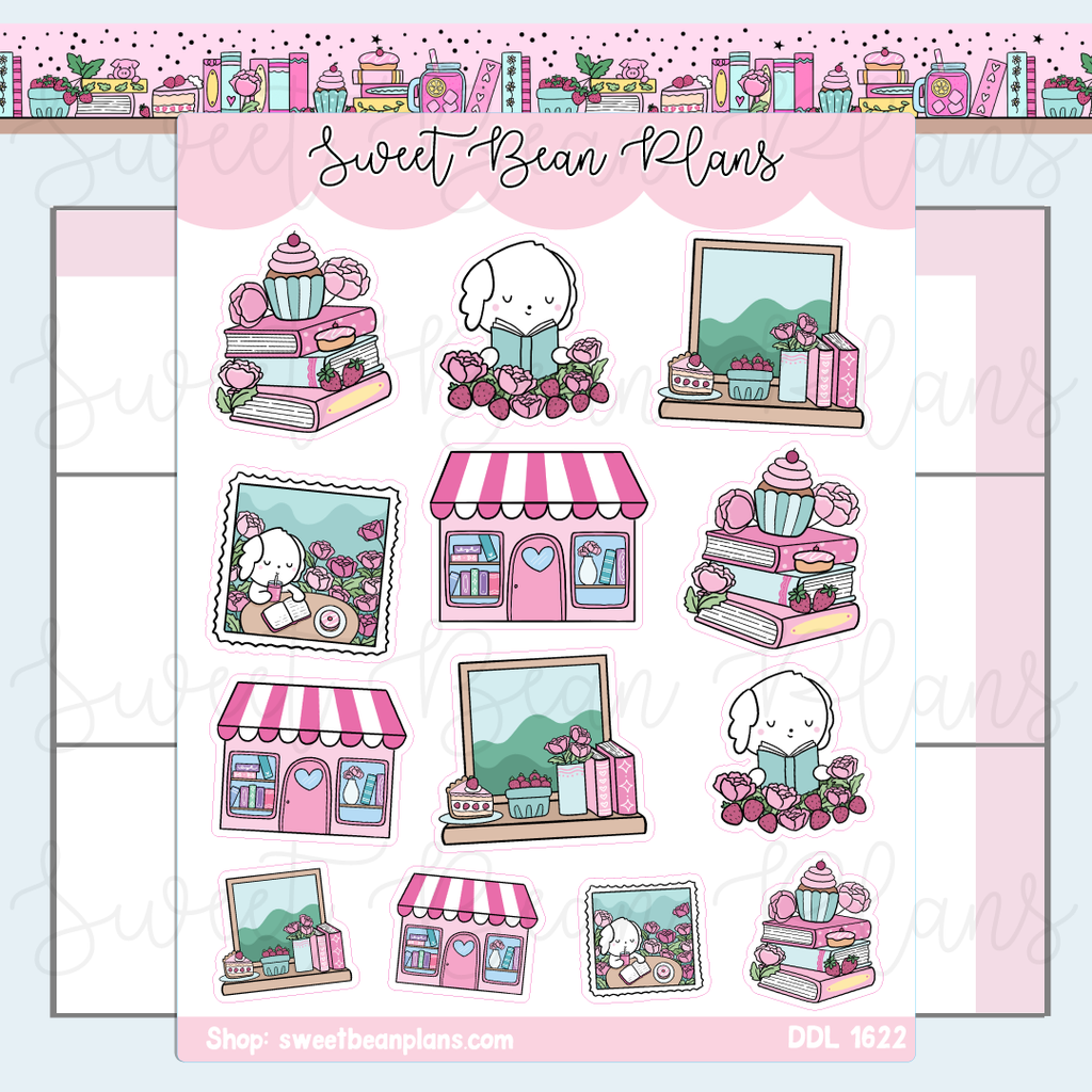 July 2026 Bookish Doodles Vinyl Planner Stickers | Ddl 1622