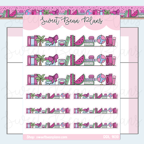 August 2026 Bookshelf Vinyl Planner Stickers | Ddl 1630