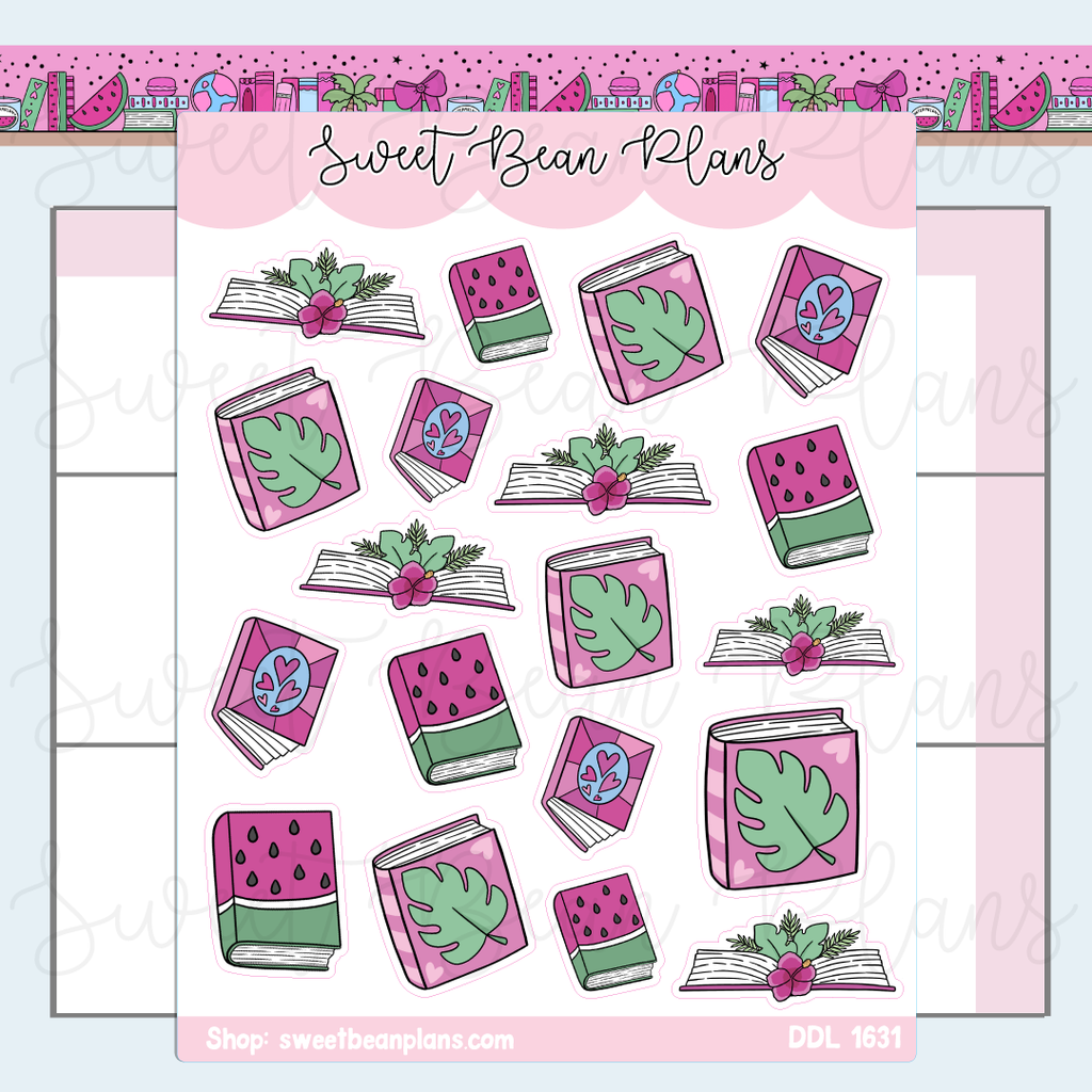 August 2026 Books Vinyl Planner Stickers | Ddl 1631