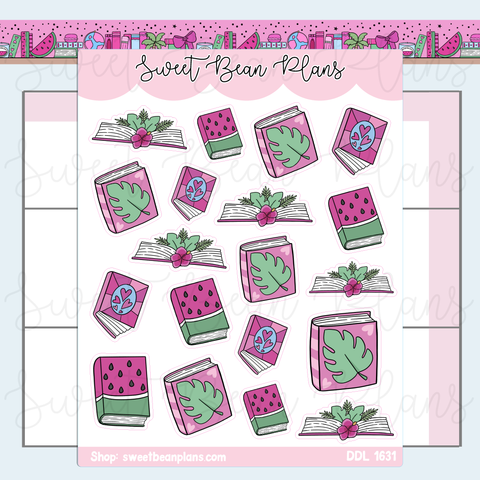 August 2026 Books Vinyl Planner Stickers | Ddl 1631