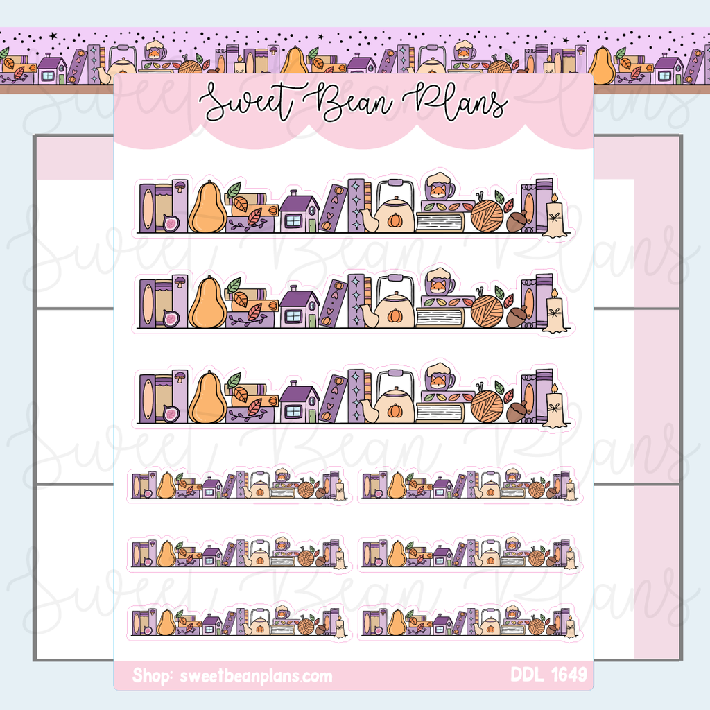 September 2026 Bookshelf Vinyl Planner Stickers | Ddl 1649