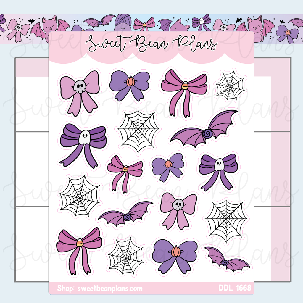 Halloween Bows Vinyl Planner Stickers | Ddl 1668